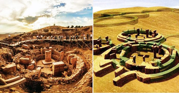 Gobekli Tepe nổi bật với những cột trụ lớn bằng đá sa thạch nguyên khối hình chữ T cao tới hơn 3m. Ở trung tâm của công trình cổ xưa này là 2 cột đá lớn với những bục đá chạy dài theo toàn bộ bức tường phía ngoài.