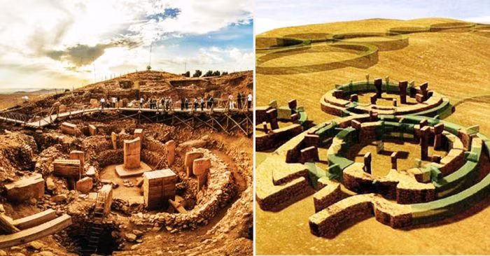 Gobekli Tepe nổi bật với những cột trụ lớn bằng đá sa thạch nguyên khối hình chữ T cao tới hơn 3m. Ở trung tâm của công trình cổ xưa này là 2 cột đá lớn với những bục đá chạy dài theo toàn bộ bức tường phía ngoài.