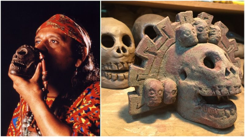 Khi các chuyên gia thổi chiếc còi tử thần, âm thanh phát ra rất chói tai, ghê rợn khiến mọi người sợ hãi.