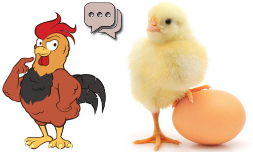 br/> Điều đó cũng có nghĩa là, trước khi hiện hữu trong thực tế, quả trứng phải ở bên trong con gà.