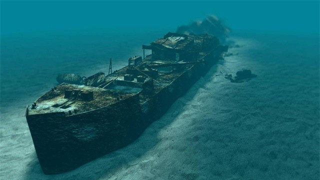  3. Tàu SS Thistlegorm – Đáy Biển Đỏ: SS Thistlegorm, một con tàu của Hải quân Anh, bị chìm sau khi bị máy bay Đức ném bom trong Thế chiến II. Con tàu bị phá hủy và toàn bộ hàng hóa của nó hiện giờ đều nằm dưới đáy Biển Đỏ. Qua chúng, những nhà thám hiểm và nhà sử học có cơ hội kể lại nỗi kinh hoàng vĩ đại của chiến tranh.