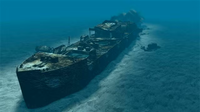  3. Tàu SS Thistlegorm – Đáy Biển Đỏ: SS Thistlegorm, một con tàu của Hải quân Anh, bị chìm sau khi bị máy bay Đức ném bom trong Thế chiến II. Con tàu bị phá hủy và toàn bộ hàng hóa của nó hiện giờ đều nằm dưới đáy Biển Đỏ. Qua chúng, những nhà thám hiểm và nhà sử học có cơ hội kể lại nỗi kinh hoàng vĩ đại của chiến tranh.