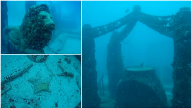  5. Đài tưởng niệm Neptune: Đài tưởng niệm Neptune là nghĩa trang dưới nước lớn nhất trên thế giới. Khu vực này rộng 182km, nằm ngoài khơi bờ biển Key Biscayne, FL.