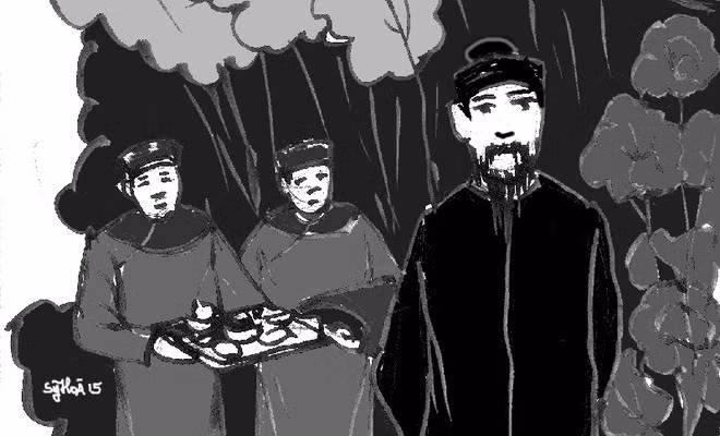 Sau 3 lần từ chối lời mời của Nguyễn Huệ, đến tháng 6/1788, Nguyễn Huệ đem quân ra Bắc lần thứ hai. Khi đến đất Nghệ An, ông đã cử Cẩn Tín hầu Nguyễn Quang Đại mang thư đến mời Nguyễn Thiếp đến hội kiến. Lần này, Nguyễn Thiếp đồng ý ra giúp vua Quang Trung.