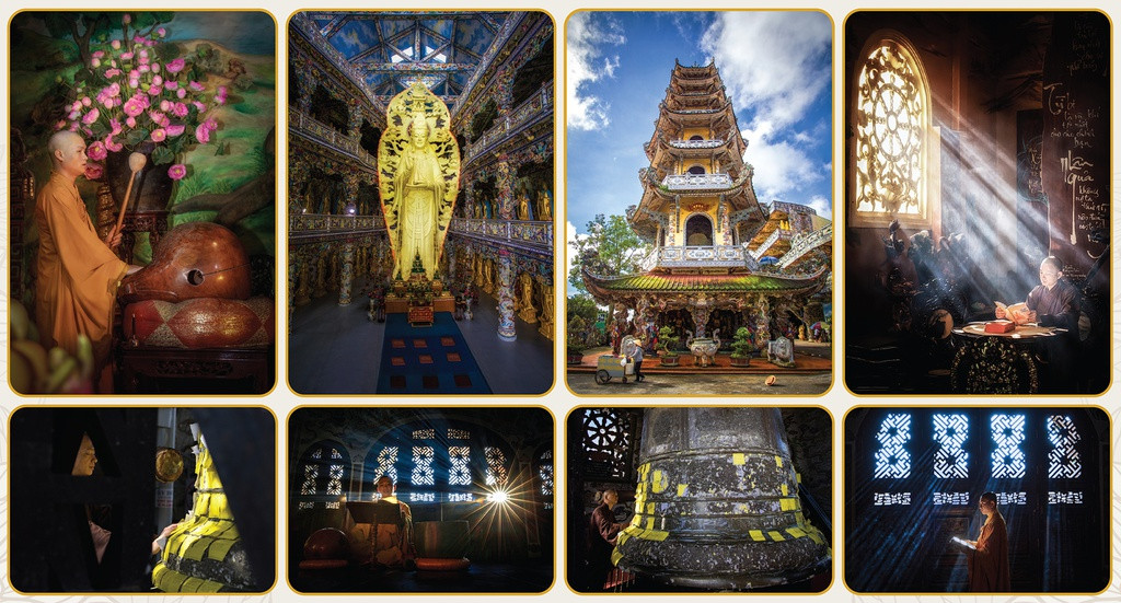 Giải top 5 ảnh bộ: Chùa ve chai của tác giả Trần Ngọc Anh. Với lối chụp ảnh mạnh về kỹ thuật, tác giả Trần Ngọc Anh đã đưa đến cho người xem những góc máy đẹp khác lạ của ngôi chùa ve chai nổi tiếng ở tỉnh Lâm Đồng.