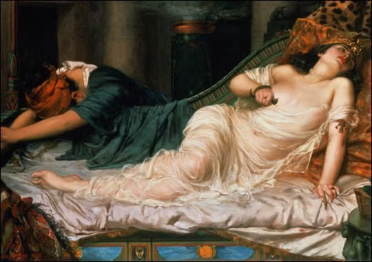 Còn về truyền thuyết con rắn, Tyldesley nghĩ rằng do người Ai Cập sợ và tôn sùng loài rắn. Cleopatra, chính vì thế, đã đội vương miện mang hình rắn được những nghệ nhân tạo ra bằng tất cả sự sùng kính “Những nghệ sĩ đời sau đã say mê ý tưởng về con rắn của hoàng gia Ai Cập và phát triển nó, càng khẳng định sự suy đoán Nữ hoàng chết vì rắn cắn.” 