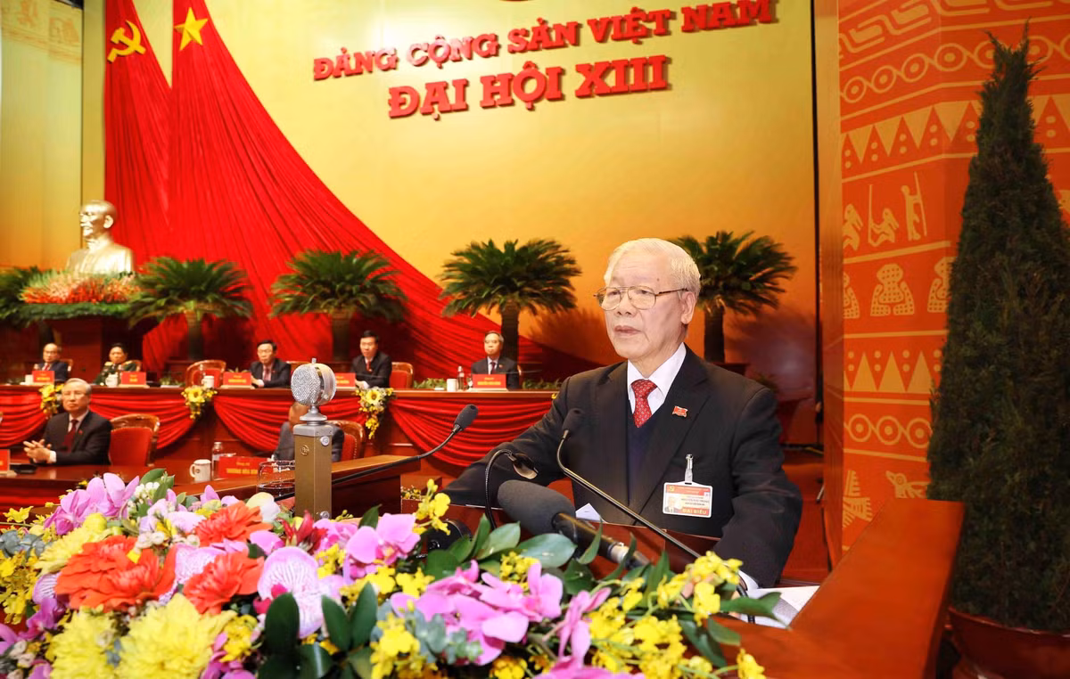 Be mac Dai hoi Dang lan thu XIII: Phat bieu cua Tong Bi thu Nguyen Phu Trong-Hinh-2