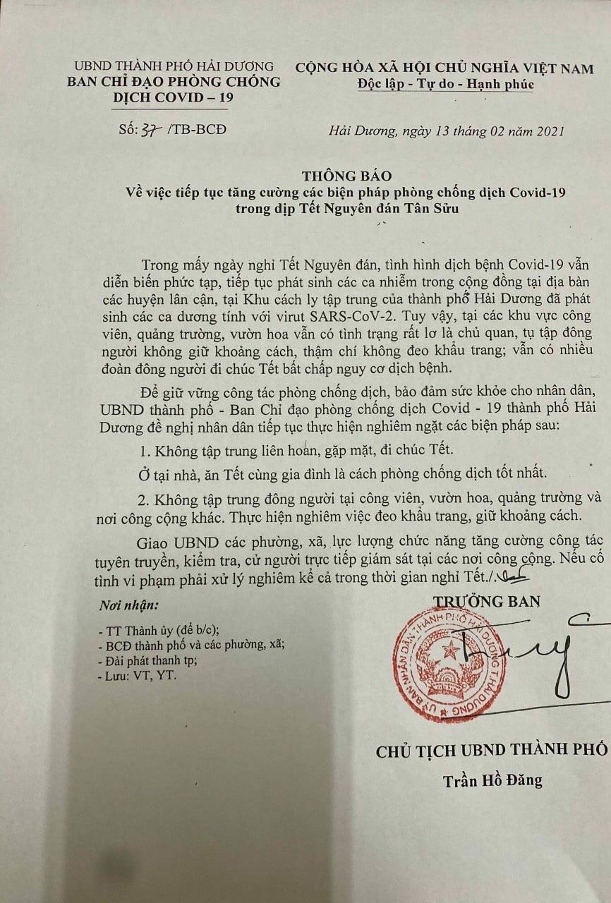 Tap trung dong nguoi, lo la phong COVID-19: Chu tich TP Hai Duong chi dao khan-Hinh-2
