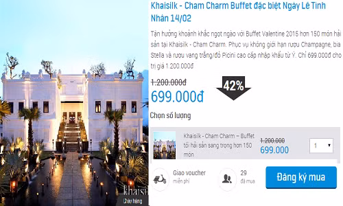 Cac chieu khuyen mai khung ngay Valentine 2015