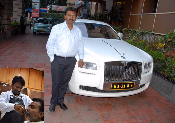 14. Một thợ cắt tóc ở Ấn Độ tên là Ramesh Babu chỉ thu khách 2 đô la Mỹ cho một lần cắt tóc hoàn chỉnh. Nhưng anh lại đang sở hữu một chiếc Rolls Royce!