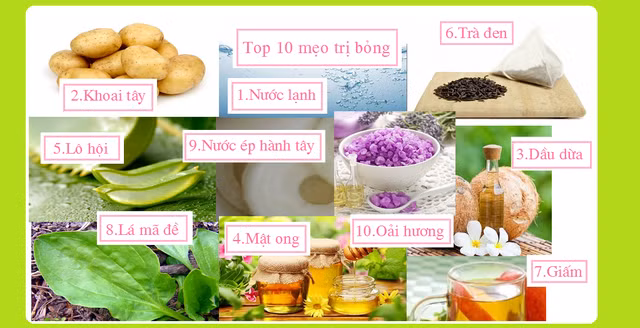 Bỏng là một loại tổn thương da do bức xạ, ma sát, hóa chất, điện, nhiệt, vv… Trên thực tế, bỏng ảnh hưởng đến bề mặt da, thậm chí nó ăn sâu vào tất cả các lớp da. Bỏng không chỉ gây hỏng mô mà còn ảnh hưởng đến xương và cơ bắp. Tùy thuộc vào mức độ bỏng, bạn sẽ có những cách khác nhau để xử lý vết bỏng. Tuy nhiên, với một vết bỏng nhỏ, bạn có thể điều trị dễ dàng theo những cách tự nhiên và đơn giản. Dưới đây là top 10 lời khuyên về cách điều trị bỏng ở nhà, giúp bạn giảm sự khó chịu do bỏng gây ra.