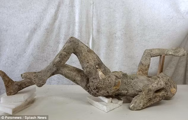 Các chuyên gia xác định em bé này khoảng 4 tuổi và đang ở cùng cha mẹ khi xảy ra thảm họa núi lửa Vesuvius phun trào.