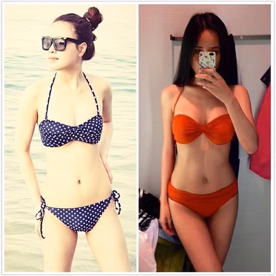 Thân hình của Mai Ngọc Phượng khá hoàn hảo không hề thua kém chị gái Hoa hậu.