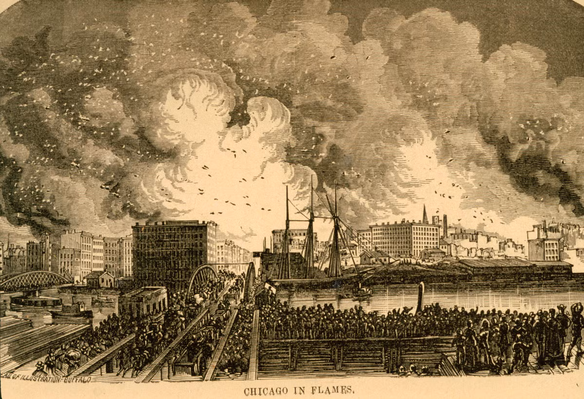 Khi đó, lực lượng cứu hỏa Chicago gặp nhiều khó khăn trong việc dập lửa do thành phố này rất lộng gió. Do vậy, trận hỏa hoạn ngày càng bốc cao dữ dội và lan nhanh khủng khiếp do tác động của gió.