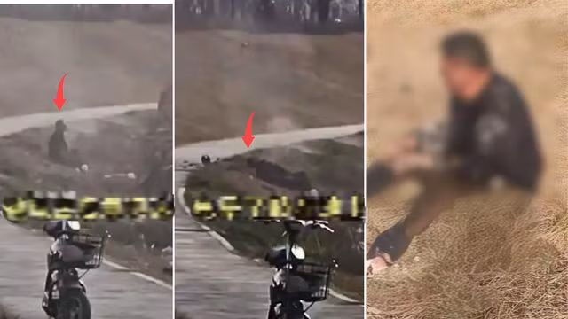 Khi ông vừa vung cần câu lên, bất ngờ hét lớn rồi ngã gục tại chỗ, khiến người dân xung quanh hốt hoảng chạy lại.