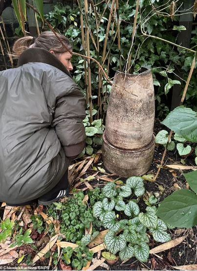 Một chậu hoa vỡ từng bị bỏ quên trong vườn ở London đã được bán đấu giá với giá hơn 1,6 tỷ đồng. (Ảnh: Chiswick Auctions/BNPS)