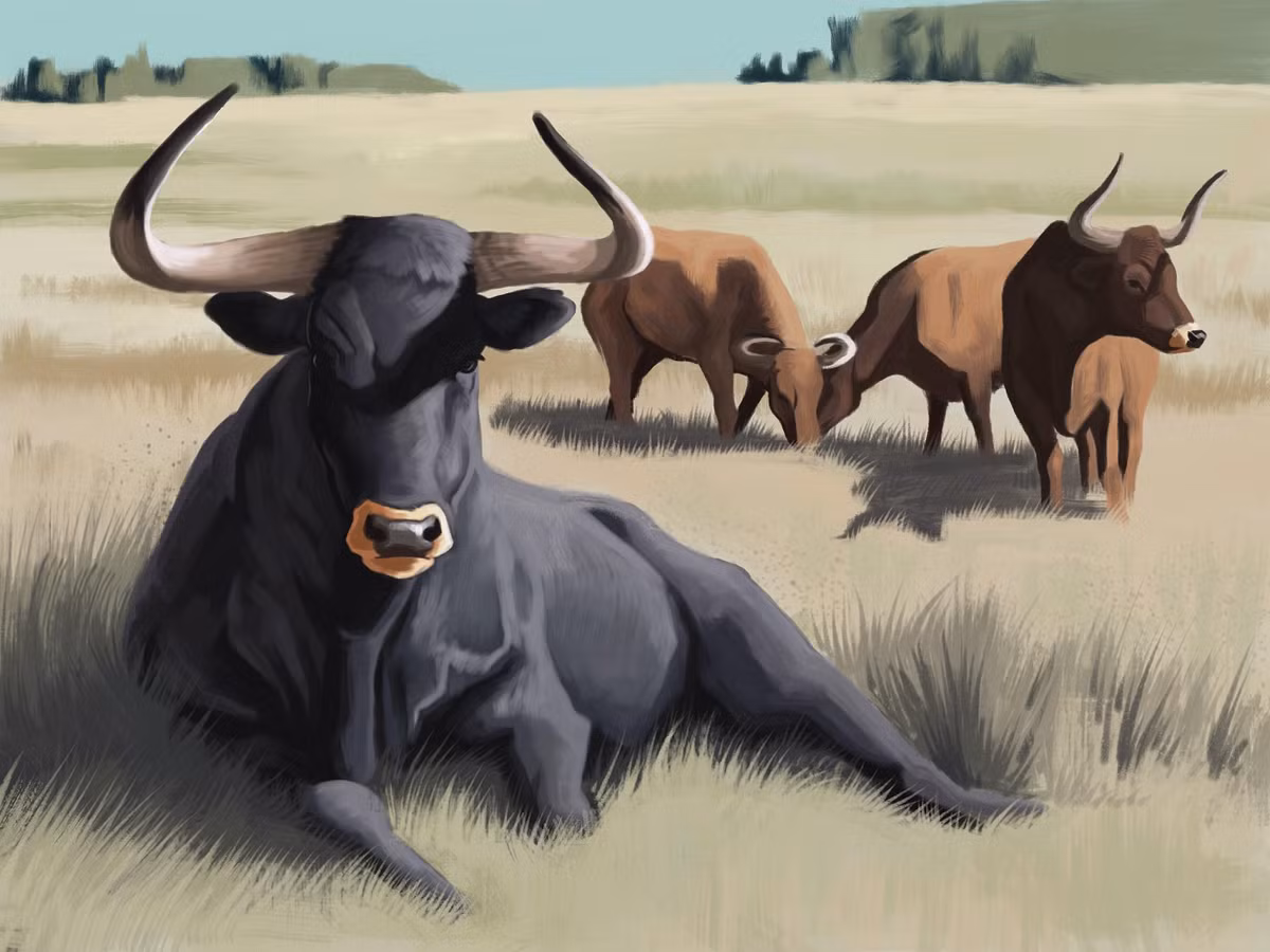 Theo bảo tàng Paleontologisk, Đại học Oslo, bò Tur có nguồn gốc từ Ấn Độ cách đây vài triệu năm, đã di cư đến Trung Đông và đi sâu vào châu Á, và đến châu Âu cách đây 250.000 năm. (Ảnh: Reddit)