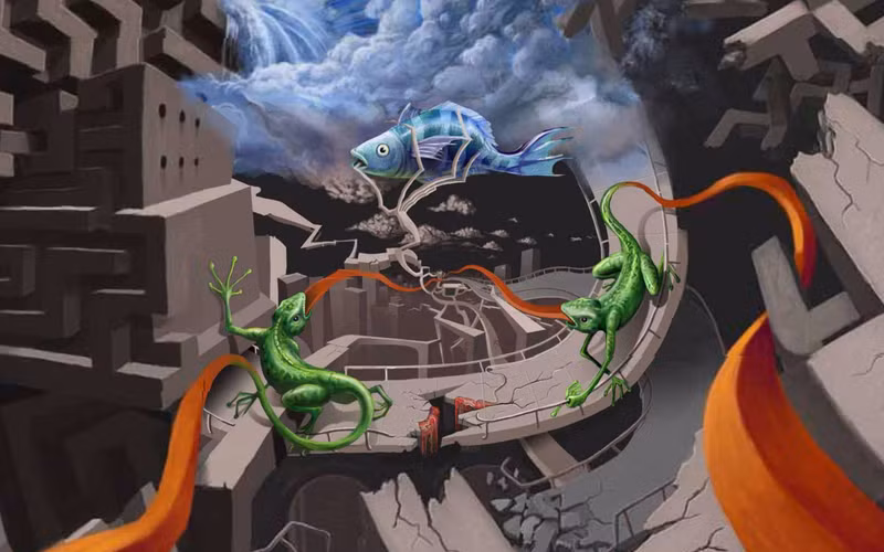 4. ZoomQuilt.org là một tác phẩm nghệ thuật kỹ thuật số ấn tượng, đưa bạn vào một hành trình không ngừng mở rộng qua một loạt các hình ảnh nối tiếp nhau. Bạn sẽ cảm thấy như mình đang chìm sâu vào một thế giới tưởng tượng vô tận.(Ảnh:Zoomquilt)