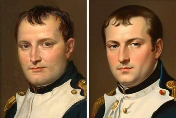 5. Napoléon Bonaparte: Nhà quân sự, hoàng đế của người Pháp (trị vì 1804–1814 và một thời gian ngắn năm 1815). Ông xây dựng đế chế rộng lớn khắp châu Âu và có ảnh hưởng sâu rộng đến luật pháp hiện đại qua Bộ luật Napoléon. Nhờ AI, hoàng đế Pháp Napoleon Bonaparte trong ảnh phục dựng sở hữu dung mạo tuấn tú, uy nghiêm.