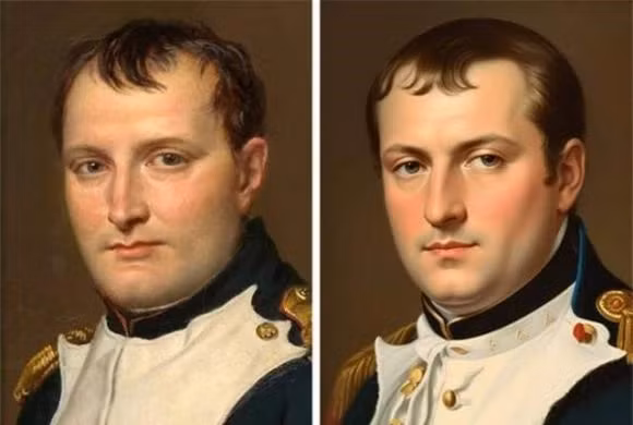 5. Napoléon Bonaparte: Nhà quân sự, hoàng đế của người Pháp (trị vì 1804–1814 và một thời gian ngắn năm 1815). Ông xây dựng đế chế rộng lớn khắp châu Âu và có ảnh hưởng sâu rộng đến luật pháp hiện đại qua Bộ luật Napoléon. Nhờ AI, hoàng đế Pháp Napoleon Bonaparte trong ảnh phục dựng sở hữu dung mạo tuấn tú, uy nghiêm.