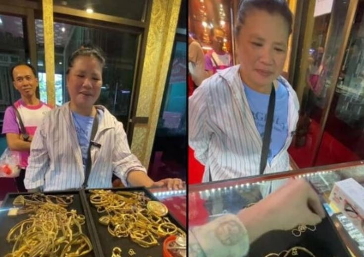 Người chồng quyết định giữ lại một đồng xu vàng để làm kỷ niệm, như một cách tưởng nhớ người mẹ đã khuất.