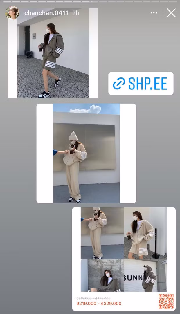 Gái xinh 2k2 cũng không quên "xả hàng" những bộ quần áo thể thao, năng động.