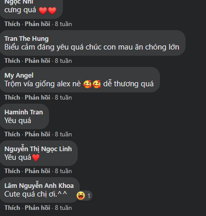 Dưới phần bình luận, khán giả nô nức khen mẹ bỉm sữa chăm con khéo, mới gần 5 tháng tuổi nhưng bé Bay trông rất cứng cáp và kháu khỉnh.