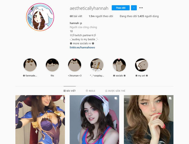 Được biết, nữ streamer người Mỹ này sinh năm 2k2 và cũng sở hữu độ hot không hề tầm thường. Trên Instagram, Hannah thu hút hơn 1,5 triệu người theo dõi, con số này trên Twitch là hơn 172k và cô nàng còn có cả TikTok và fanpage Facebook với con số cũng không hề nhỏ.