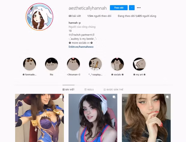 Được biết, nữ streamer người Mỹ này sinh năm 2k2 và cũng sở hữu độ hot không hề tầm thường. Trên Instagram, Hannah thu hút hơn 1,5 triệu người theo dõi, con số này trên Twitch là hơn 172k và cô nàng còn có cả TikTok và fanpage Facebook với con số cũng không hề nhỏ.