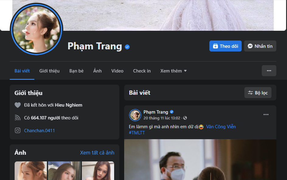 Xoài Non sở hữu fanpage cá nhân với hơn 664k người theo dõi trên facebook.