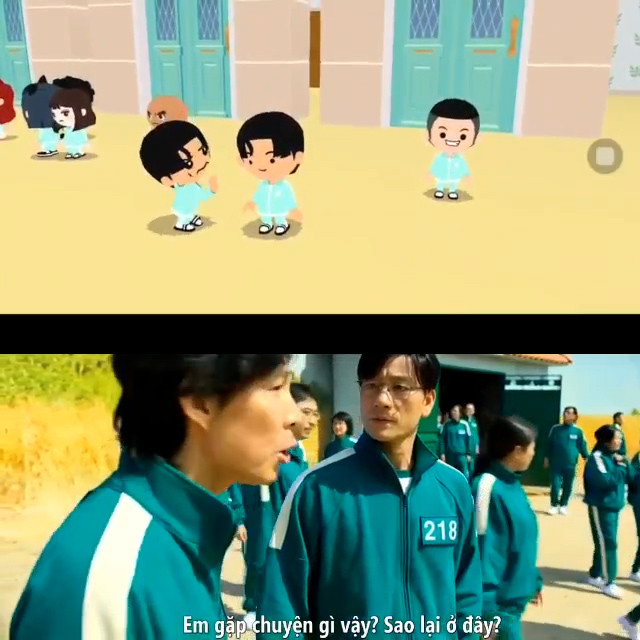 Mới đây, trước sức hút của bộ phim sinh tồn Squid Game, nhóm game thủ này cũng đã trình làng một số trích đoạn trong phim.