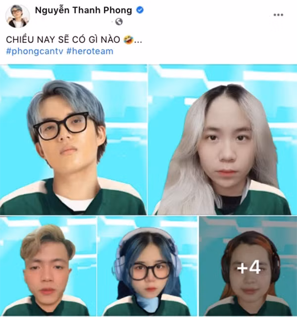 Streamer Phong Cận TV còn đang có dự định về dự án sản phẩm với những người chơi Squid Game là các thành viên của Hero Team.