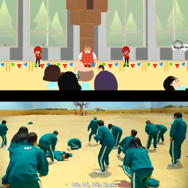 Trò chơi Đèn xanh đèn đỏ hay còn gọi là Hoa dâm bụt nở.