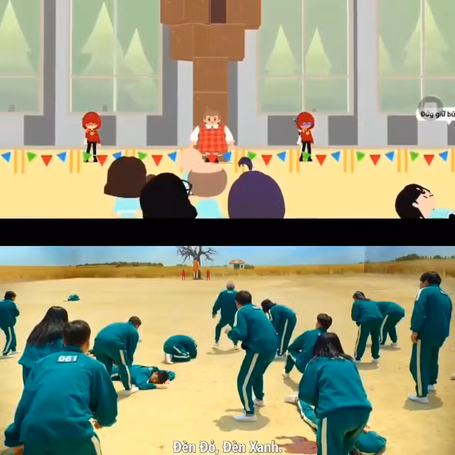 Trò chơi Đèn xanh đèn đỏ hay còn gọi là Hoa dâm bụt nở.