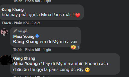 Sau khi bức hình được đăng tải, vô số bình luận khen ngợi nhan sắc của Mina Young. Cộng đồng mạng còn đặt biệt danh cho cô giáo là "Mina Paris".