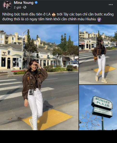 Mới đây, streamer Mina Young đăng tải bức hình kỉ niệm dấu ấn đặt chân đến phương trời "Têi" trên trang facebook cá nhân.