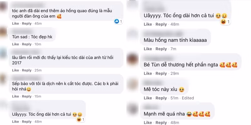 Người hâm mộ không khỏi phấn khích vì đã rất lâu không được thấy Sơn Tùng M-TP xuất hiện và thi nhau năn nỉ giọng ca "Hãy trao cho anh" ngừng ở ẩn và có cập nhật mới thường xuyên hơn.