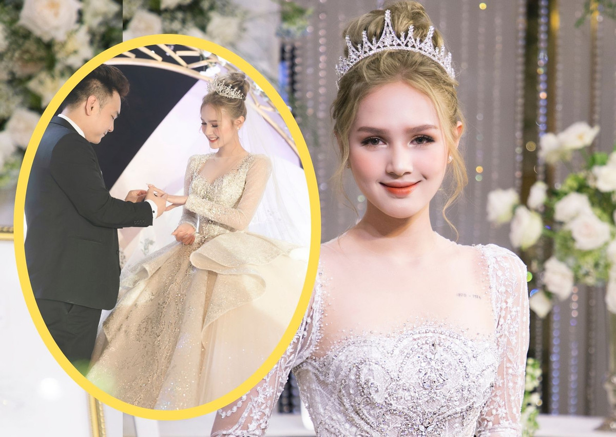 Cô dâu Xoài Non được chồng tặng cho chiếc váy cưới trị giá 28 tỉ đồng. Bên cạnh đó, phía nhà trai rước dâu bằng siêu xe hơn 7 tỉ đồng.