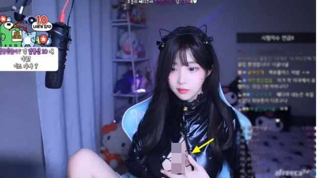 Cách đây không lâu, nữ streamer đến từ Hàn Quốc này từng gây xôn xao khi có hành động nhạy cảm để chứng minh vòng một tự nhiên sau khi bị đồn thổi, nghi vấn hack cheat đôi gò bồng đảo.