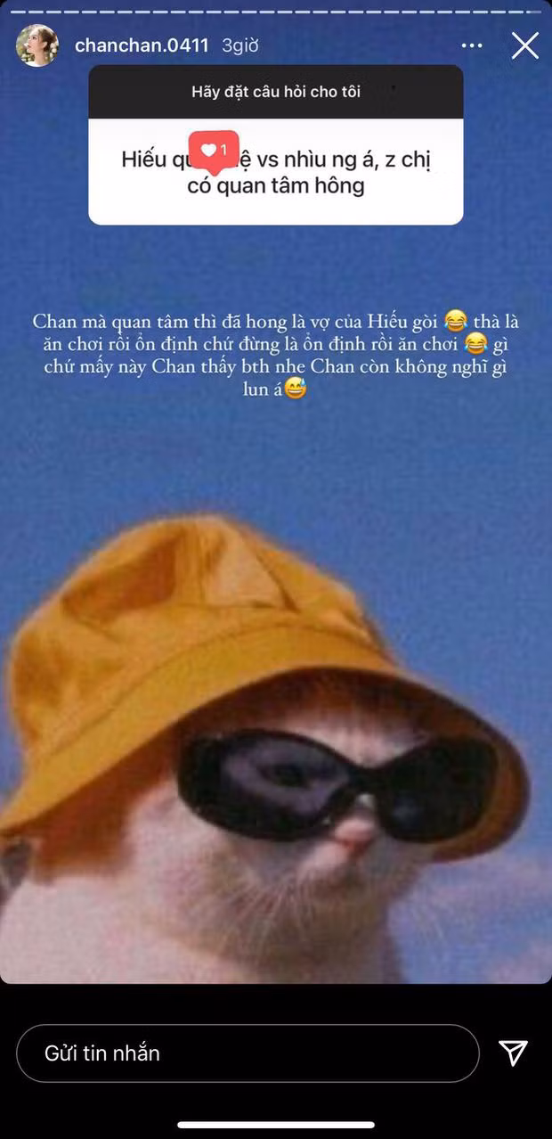 Gần đây khi cư dân mạng hỏi lại về vấn đề đàn ông ăn chơi trước rồi mới ổn định sẽ luôn tốt hơn Xoài Non đã đưa quân điểm rằng cô cảm thấy mọi chuyện bình thường, thậm chí là không hề "lăn tăn" suy nghĩ gì về vấn đề trên.