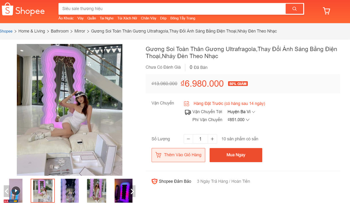 Chưa hết, do quá nổi tiếng nên đang có nhiều loại gương Ultrafragola hàng nhái, hàng giả trên thị trường với giá rẻ bất ngờ.