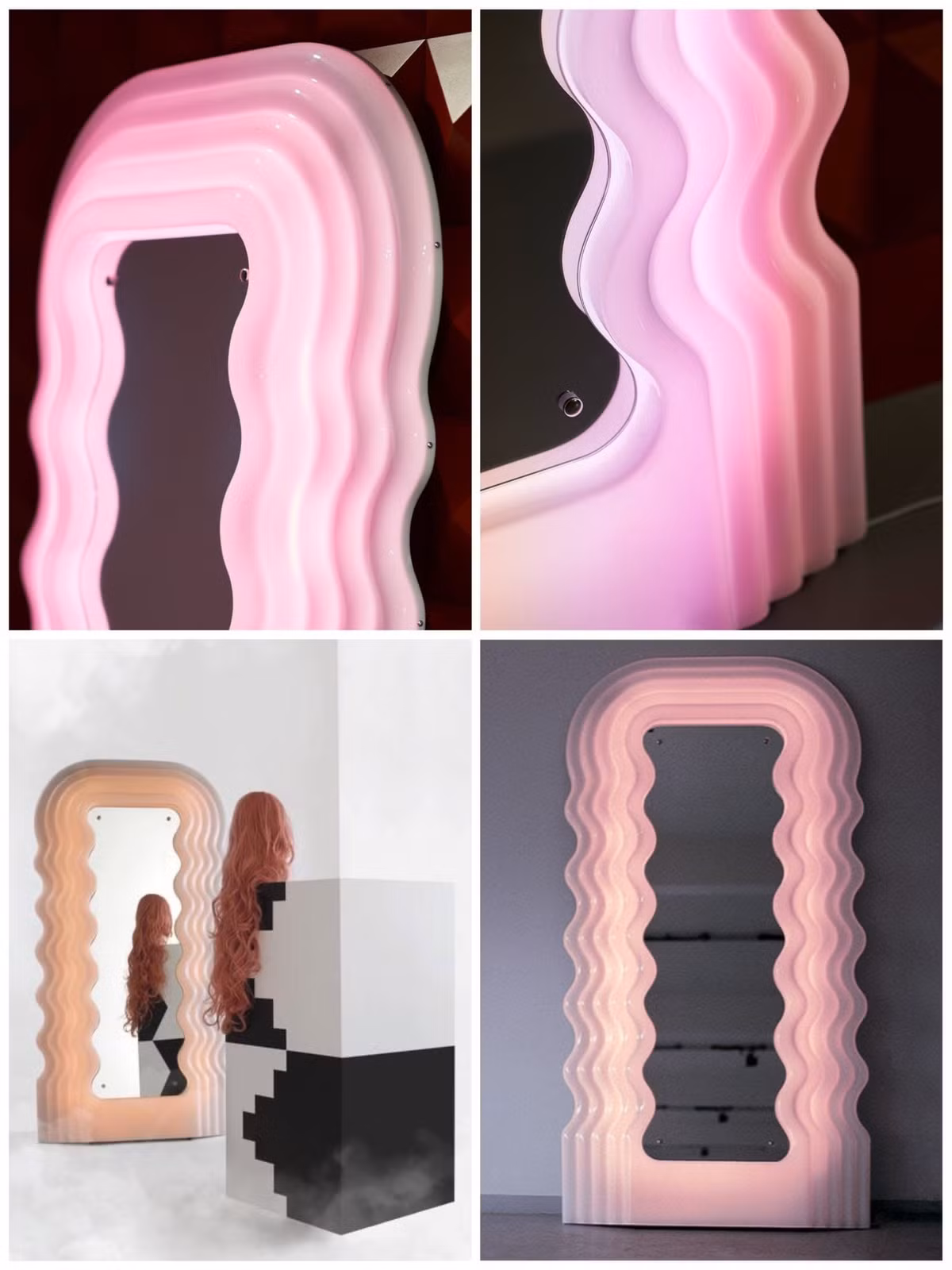 Các chuyên gia cho biết nó bắt nguồn từ thiết kế sáng tạo và màu sắc rực rỡ. Với khung acrylic opaline được tạo chân không, chiếc gương có thể đổi màu linh hoạt nhờ hệ thống đèn LED thông minh.