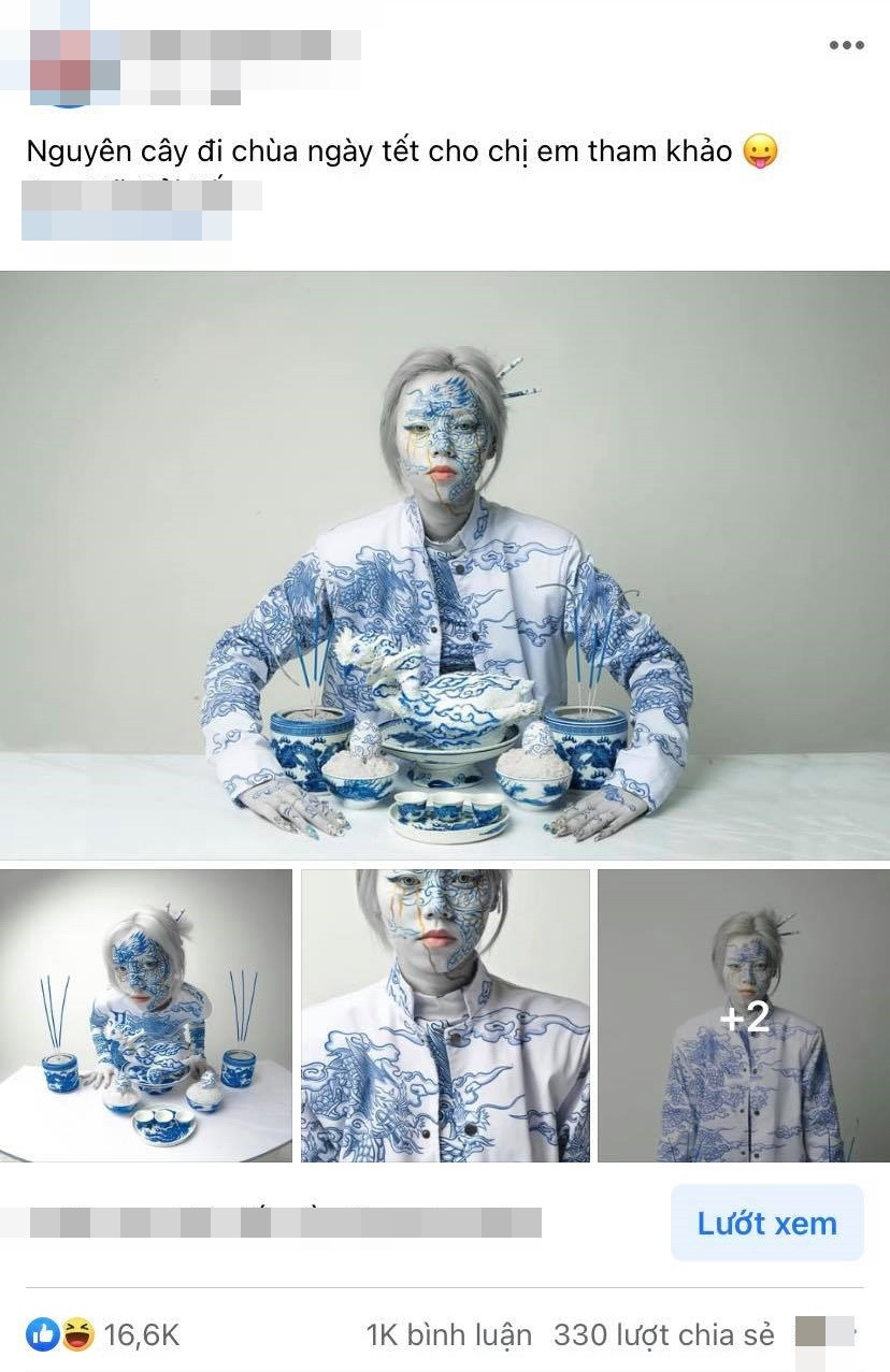 Toàn bộ set ảnh của "người chơi hệ bát hương" từng nổi như cồn trên mạng xã hội.