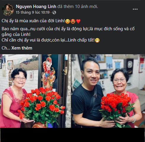 Mẹ Hoàng Linh không chỉ rất tâm lý mà còn có phong cách. Vừa qua, trong dịp sinh nhật mẹ, nữ MC VTV dí dỏm gọi mẹ là "chị".