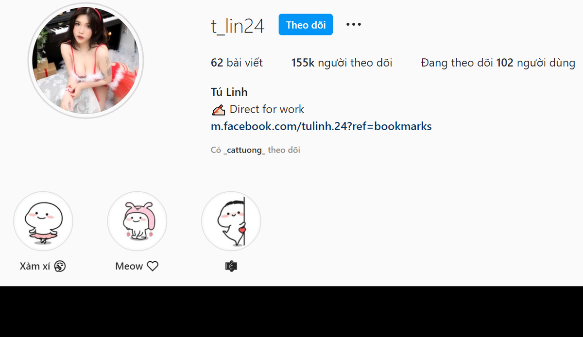 Nữ streamer còn nổi tiếng trên mạng xã hội với những bức ảnh táo bạo đình đám thu hút hơn 150K người theo dõi.