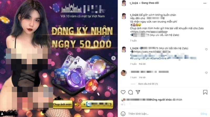 Chưa hết, những hình ảnh hở không lối thoát còn được Tú Linh đồng ý đem đi làm hình ảnh đại diện, truyền thông cho những ứng dụng không chính thống.