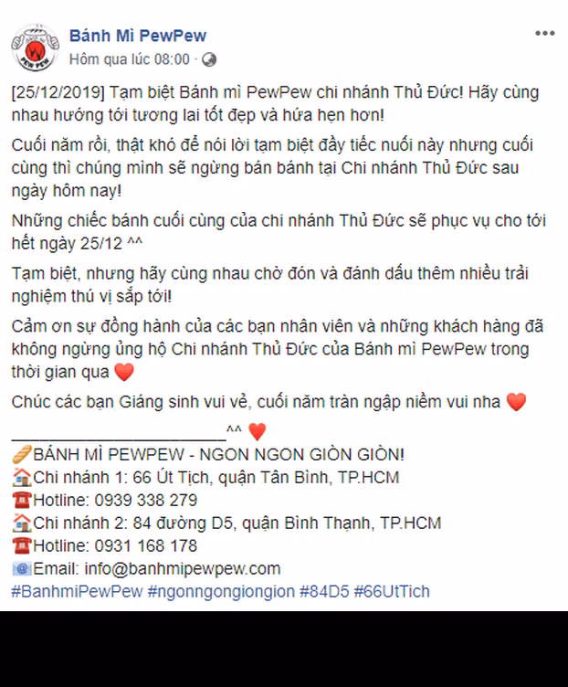 Tuy nhiên sau đó bánh mì PewPew dần hết hot và thậm chí vào năm 2019 thì nam streamer này đã phải đóng cửa cơ sở thứ 3 tại Thủ Đức.