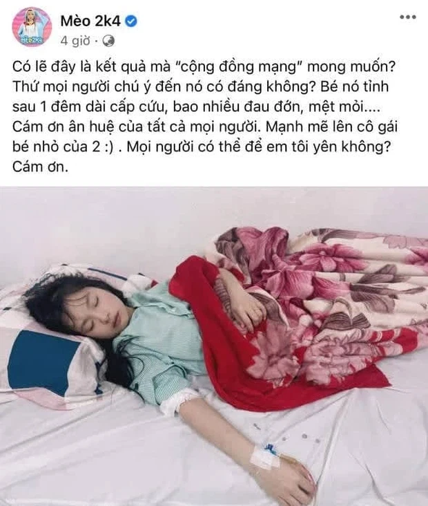 Sau drama chấn động cư dân mạng, Bé Chanh chia sẻ rằng dù không còn bên nhau nữa nhưng anh hiểu được áp lực mà người yêu cũ phải chịu đựng nên đã chủ động an ủi, động viên Mèo 2k4.