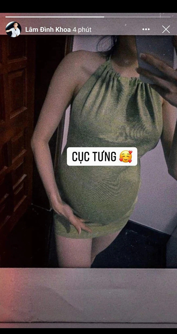 Nam streamer háo hức đăng tải hình ảnh vợ bầu lên Instagram cá nhân.