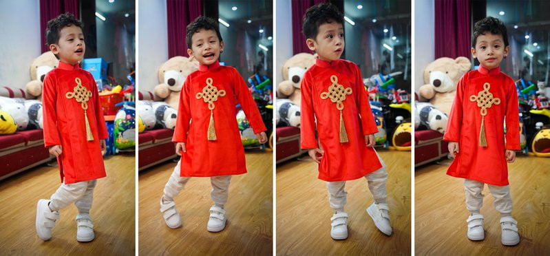 Tùng Sói - con trai cả nhà Độ Mixi có một vẻ ngoài giống bố "y như đúc" và cũng sớm nổi tiếng với rất nhiều các clip giải trí triệu view.